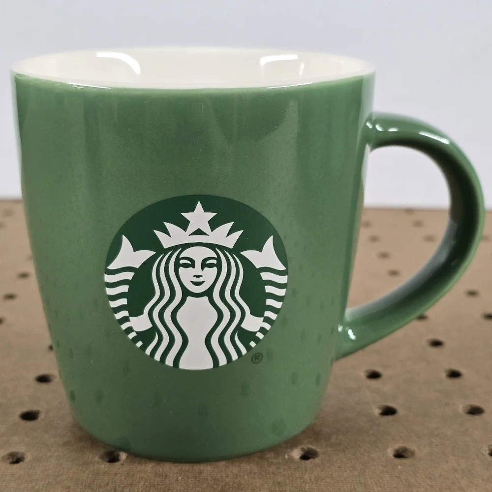 STARBUCKS 2021 Green White Mermaid Logo 12 oz. Coffee Mug